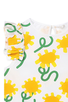 قميص قطن بطبعات عباد الشمس للأطفال